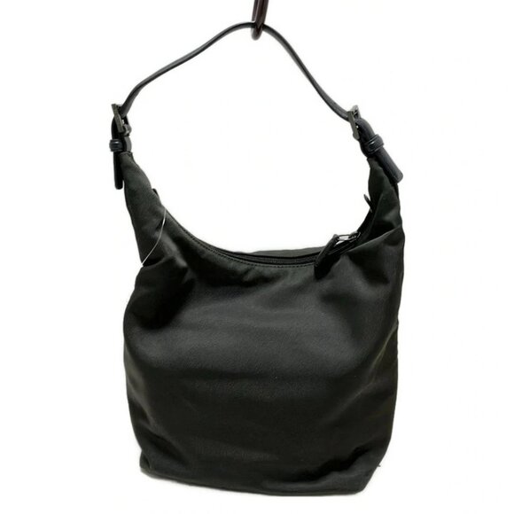 Auth COACH - 7423 Khaki Black Nylon Leather Shoulder Bag - Picture 2 of 8
